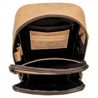 Маленький рюкзак на одно плечо, рюкзак-слинг JD4024B, в красивом песочном цвете,. . фото 10