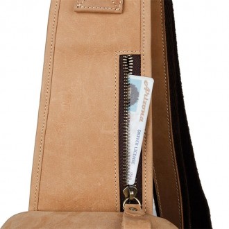 Маленький рюкзак на одно плечо, рюкзак-слинг JD4024B, в красивом песочном цвете,. . фото 9