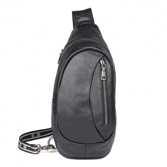 Мужская сумка уникального дизайна JD4022A из натуральной кожи. Цвет-черный. Вмес. . фото 2