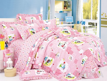 
Детский комплект постельного белья в кроватку (манеж) Постельное из ткани сатин. . фото 1