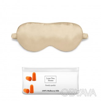 
Набор: Шелковая маска + 2 набора берушей для сна + удобный подарочный пакет-кос. . фото 1