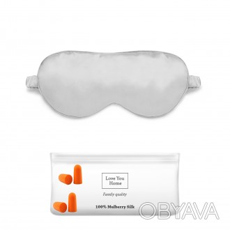 
Набор: Шелковая маска + 2 набора берушей для сна + удобный подарочный пакет-кос. . фото 1
