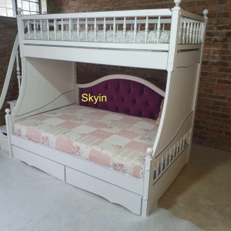 Пропонуємо двоярусне ліжко Скарлет у Бароко стилі.
На фото габаритні розміри лі. . фото 3