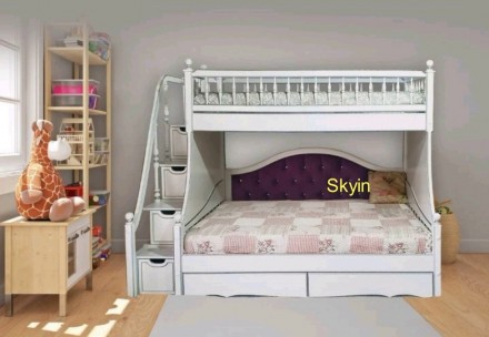 Пропонуємо двоярусне ліжко Скарлет у Бароко стилі.
На фото габаритні розміри лі. . фото 5
