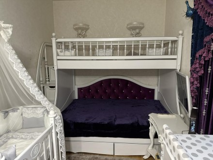 Пропонуємо двоярусне ліжко Скарлет у Бароко стилі.
На фото габаритні розміри лі. . фото 9