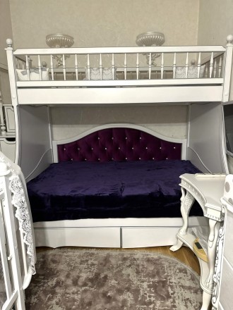 Пропонуємо двоярусне ліжко Скарлет у Бароко стилі.
На фото габаритні розміри лі. . фото 4