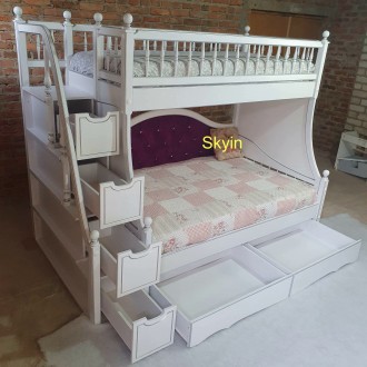 Пропонуємо двоярусне ліжко Скарлет у Бароко стилі.
На фото габаритні розміри лі. . фото 2