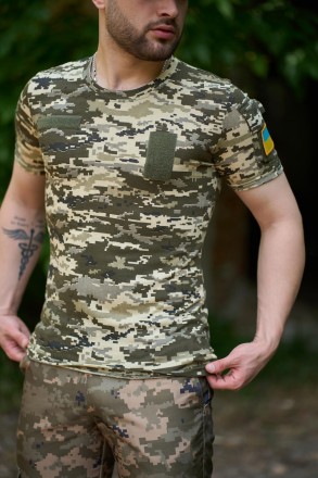 
Класична футболка у стилі military- крій: прямий;- Рукав – короткий;- виріз – к. . фото 2