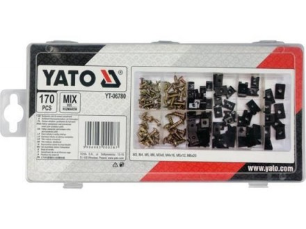 Набір YATO YT-06780 з 170 гвинтів та кліпс. В комплект входять гвинти та шайби р. . фото 3