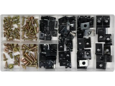 Набір YATO YT-06780 з 170 гвинтів та кліпс. В комплект входять гвинти та шайби р. . фото 2