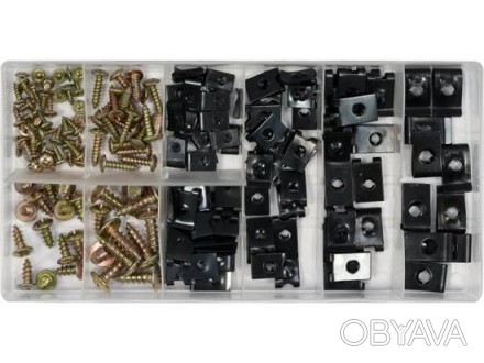 Набір YATO YT-06780 з 170 гвинтів та кліпс. В комплект входять гвинти та шайби р. . фото 1