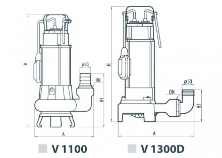 Область применения:
Дренажно-фекальный насос V1100 предназначен для отведения во. . фото 4