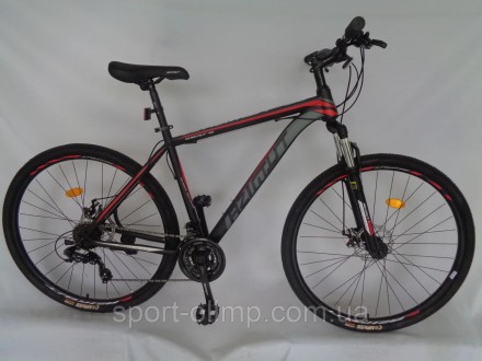 Велосипед найнер Azimut 29" GD рама 17 чорно-червоний
Azimut 40GD+ - це універса. . фото 3
