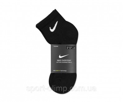 Шкарпетки Nike Everyday Cushion Ankle 3-pack black — SX7667-010 виготовлені з м'. . фото 6