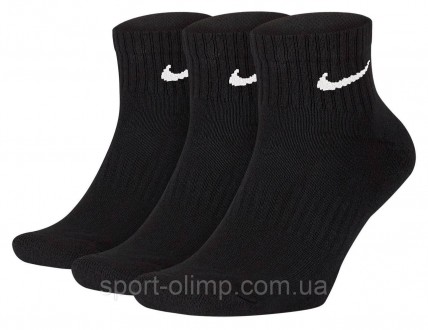 Шкарпетки Nike Everyday Cushion Ankle 3-pack black — SX7667-010 виготовлені з м'. . фото 2