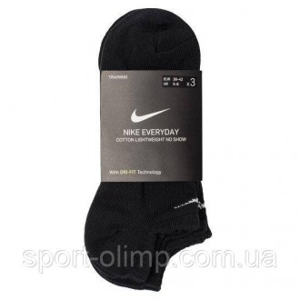Носки NIKE Everyday Lightweight No Show 3-pack black — SX7678-010. Якісні шкарпе. . фото 6