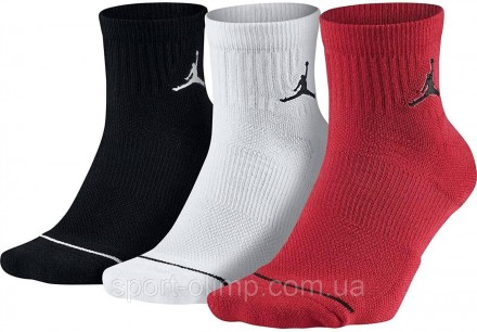 Чоловічі шкарпетки J JORDAN EVERYDAY MAX ANKL 3PR будуть комфортно та щільно сид. . фото 2