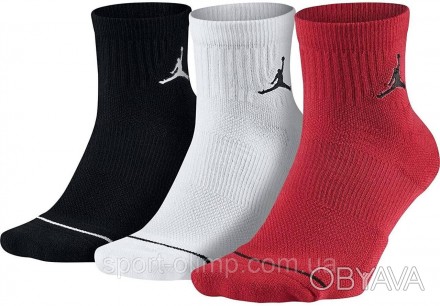 Чоловічі шкарпетки J JORDAN EVERYDAY MAX ANKL 3PR будуть комфортно та щільно сид. . фото 1