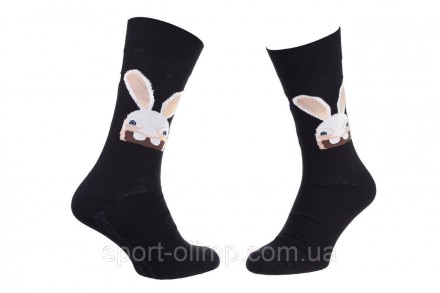 Шкарпетки Rabbids Invasion Rabbit Rabbit Head Rabbit 1-pack black — 93153261-5 з. . фото 3