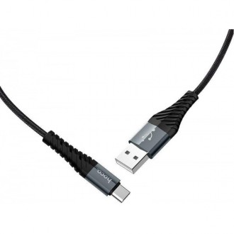 Кабель Hoco X38 Cool USB - Type-C Чёрный - аксессуар отличается сверхпрочностью . . фото 3