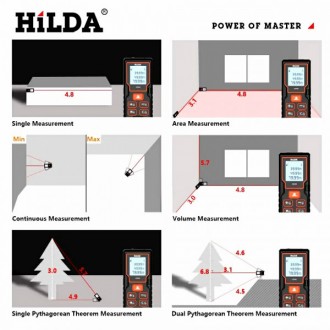 Лазерний далекомір HILDA HD80 - це надійний та доступний пристрій для вимірюванн. . фото 4