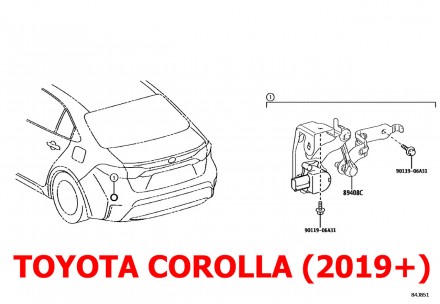 Тяга заднего датчика положения кузова на Toyota Corolla (2019+) 89408-47020 
(ан. . фото 3