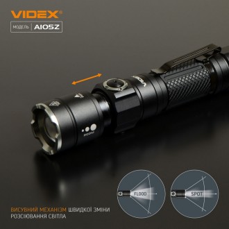  
Портативный светодиодный фонарик VIDEX VLF-A105Z 1200Lm 5000K предназначен для. . фото 6