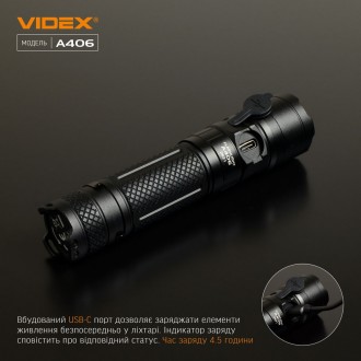 
 
Портативный светодиодный фонарик VIDEX 4000Lm 6500K предназначен для индивид. . фото 6