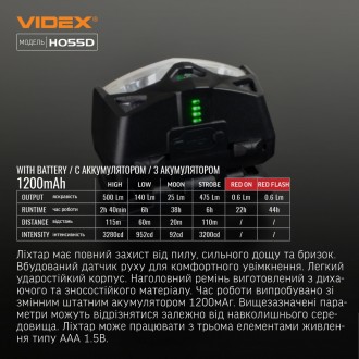 
Налобный светодиодный фонарик VIDEX VLF-H055D 5000K предназначен для индивидуа. . фото 7