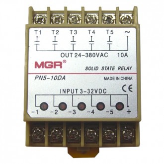 5-канальное твердотельное реле SSR PN5-10DA 10А DC-AC. Киев. фото 1 5-канальное твердотельное реле SSR PN5-10DA 10А DC-AC. Киев. фото 1