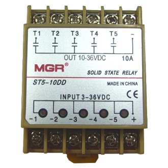 5-канальное твердотельное реле SSR ST5-10DD 10А DC-DC. Киев. фото 1 5-канальное твердотельное реле SSR ST5-10DD 10А DC-DC. Киев. фото 1