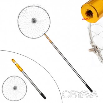 Складний сачок з телескопічною ручкою є допоміжною снастю на рибалці. Використов. . фото 1