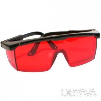 Специальные очки с красным "стеклом" для усиления видимости красного лазерного л. . фото 1