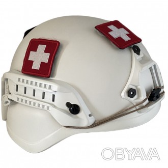 
 
 Кевларовые шлемы "ОБЕРІГ" модели F2 для медицинских служб и гражданских подр. . фото 1