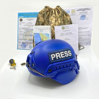 
 
 Кевларовые шлемы "ОБЕРІГ" модели F2 для военных журналистов и служб ГСЧС и д. . фото 3