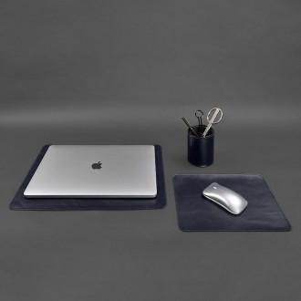 Шкіряний настільний набір складається з трьох предметів: килимок під ноутбук, пі. . фото 11