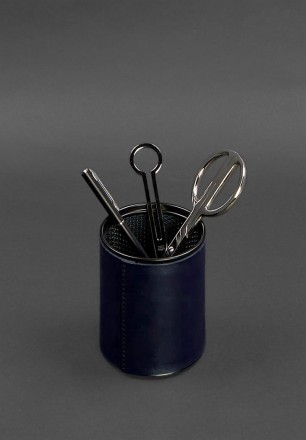 Стакан для ручок у шкіряному чохлі виготовлений з високоякісної натуральної  шкі. . фото 3
