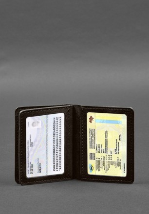 
Шкіряна обкладинка для посвідчення водія, ID і пластикових карток 2.0 коричнева. . фото 7