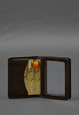 
Шкіряна обкладинка для посвідчення водія, ID і пластикових карток 2.0 коричнева. . фото 5