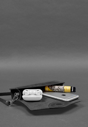 Шкіряна сумка-футляр для окулярів (міні-сумка) чорний Crazy Horse
Міні-сумка фут. . фото 6