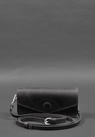 Шкіряна сумка-футляр для окулярів (міні-сумка) чорний Crazy Horse
Міні-сумка фут. . фото 2