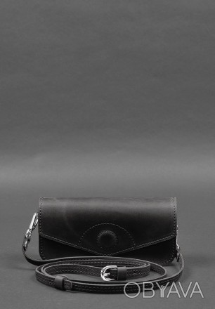 Шкіряна сумка-футляр для окулярів (міні-сумка) чорний Crazy Horse
Міні-сумка фут. . фото 1