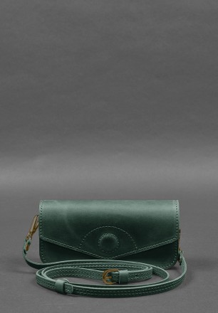 Шкіряна сумка-футляр для окулярів (міні-сумка) зелений Crazy Horse
Міні-сумка фу. . фото 2