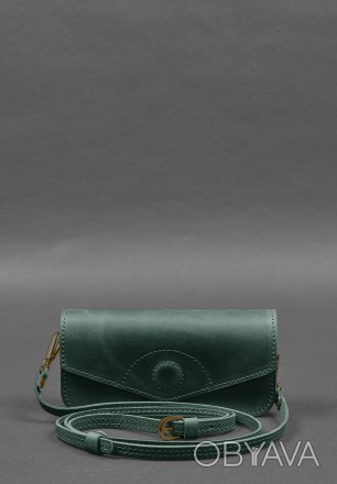 Шкіряна сумка-футляр для окулярів (міні-сумка) зелений Crazy Horse
Міні-сумка фу. . фото 1