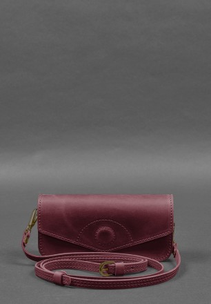 Шкіряна сумка-футляр для окулярів (міні-сумка) бордовий Crazy Horse
Міні-сумка ф. . фото 2