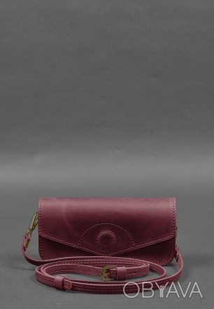 Шкіряна сумка-футляр для окулярів (міні-сумка) бордовий Crazy Horse
Міні-сумка ф. . фото 1