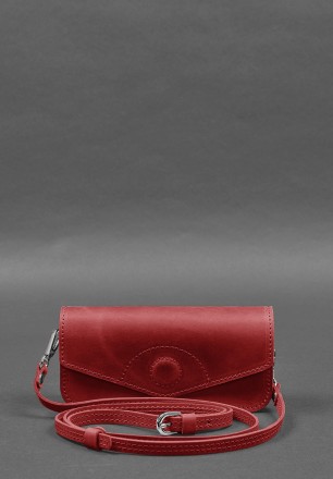 Шкіряна сумка-футляр для окулярів (міні-сумка) кораловий Crazy Horse
Міні-сумка . . фото 2