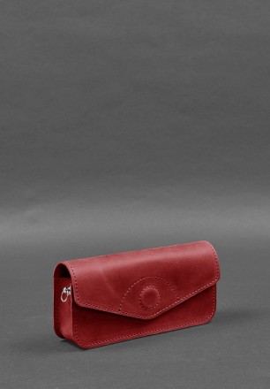 Шкіряна сумка-футляр для окулярів (міні-сумка) кораловий Crazy Horse
Міні-сумка . . фото 4