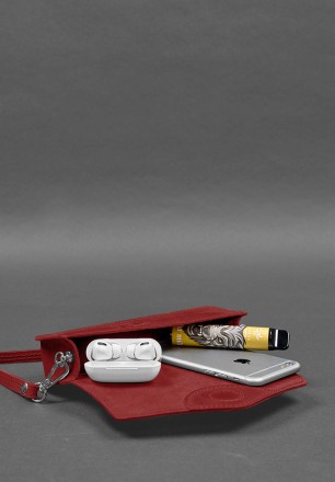 Шкіряна сумка-футляр для окулярів (міні-сумка) кораловий Crazy Horse
Міні-сумка . . фото 6
