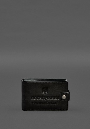 Шкіряна обкладинка-портмоне на посвідчення учасника бойових дій від бренду Бланк. . фото 2